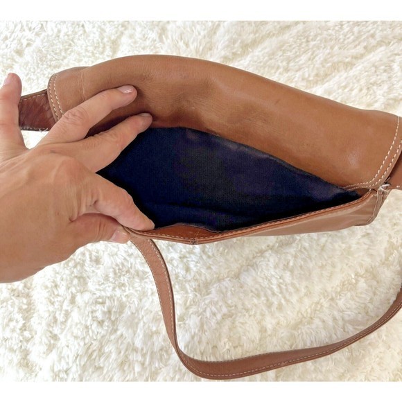 Hobo International Saddle Bag Messenger Brown Leather Shoulder Satchel Purse - Picture 8 of 16